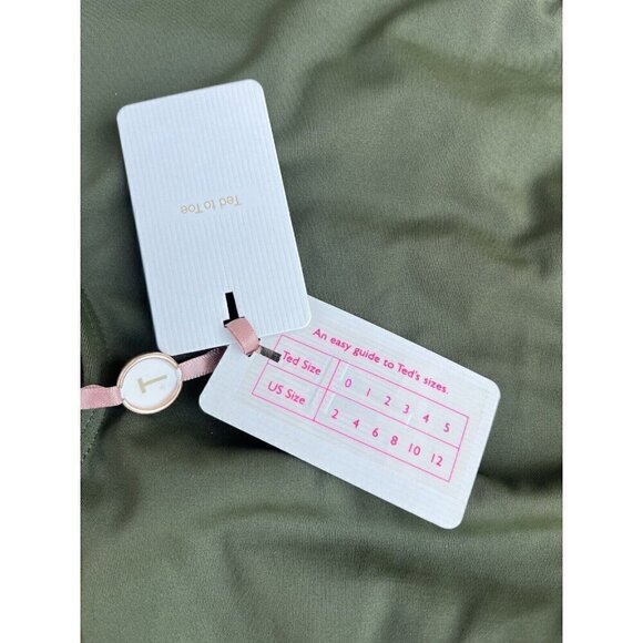 Ted Baker London Pikaa Halter one piece Swimsuit Khaki size 3 = US Size 8 - Picture 6 of 10